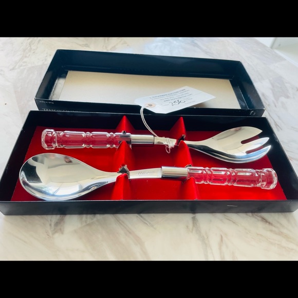 Mirage by Robinson Salad Server Set - Salad Spoon and Pronged Salad Spoon JAPAN - Picture 6 of 11